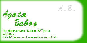 agota babos business card